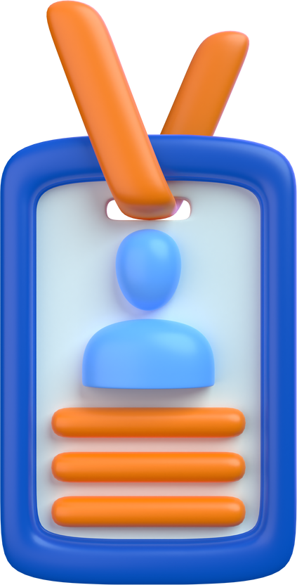 3D ID Card Illustration